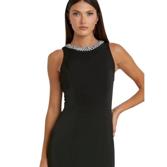 Mac Duggal NEW Size 6 Style 49093 Black Embellished Neck Sleeveless Trumpet Gown - Picture 2 of 8